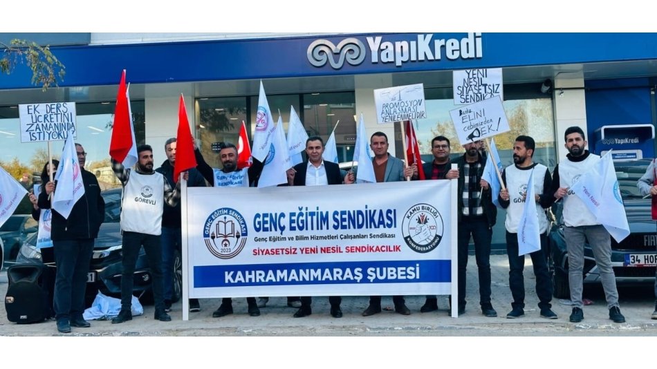 GENÇ EĞİTİM-SEN: "Maaş bankasının EFT ve Havale Ücreti Almasını Protesto Ederek Banka Promosyon Anlaşmasının Güncellenmesini İstedik!"