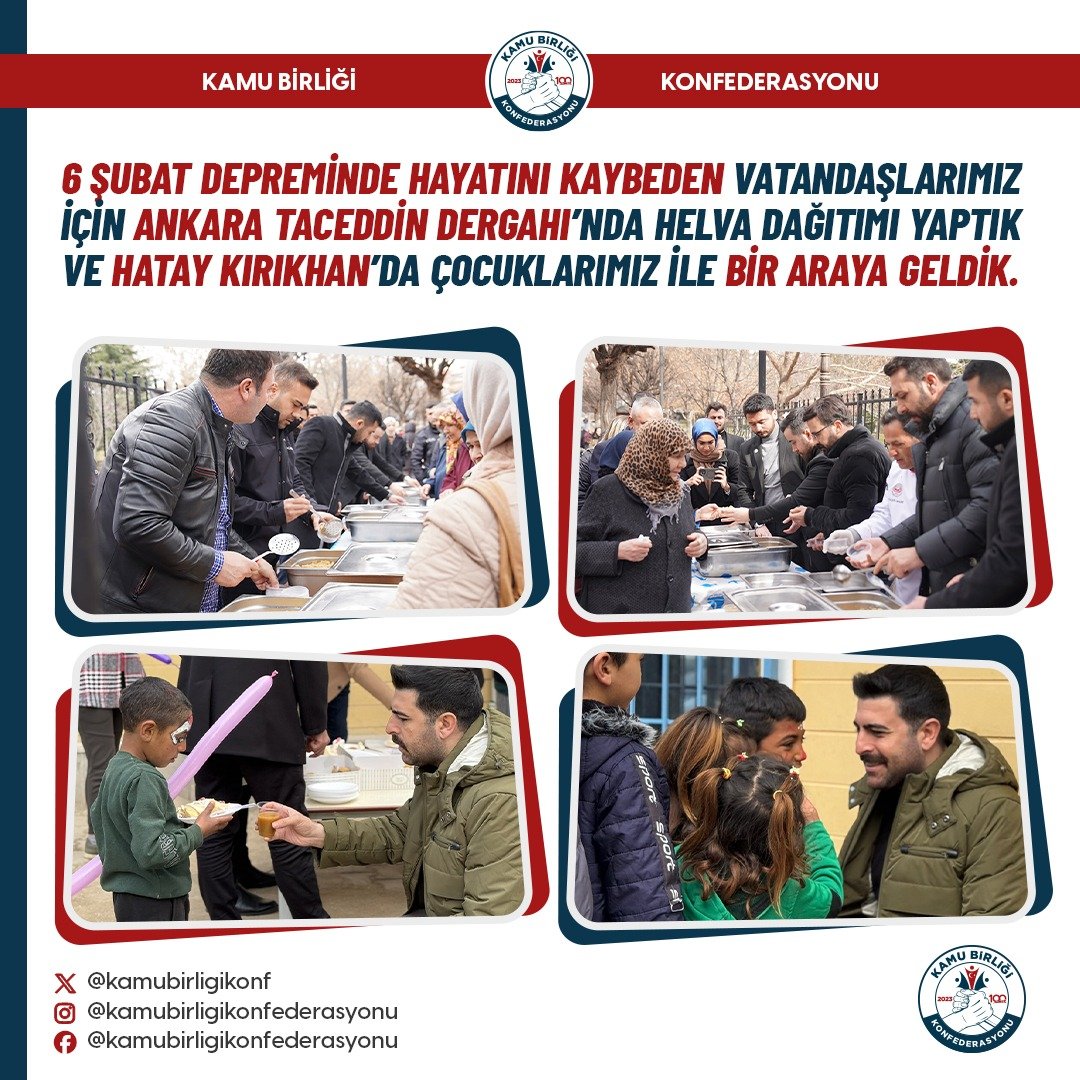 Kamu Birliği Konfederasyonu'ndan 6 Şubat'a Özel Program Düzenlendi!