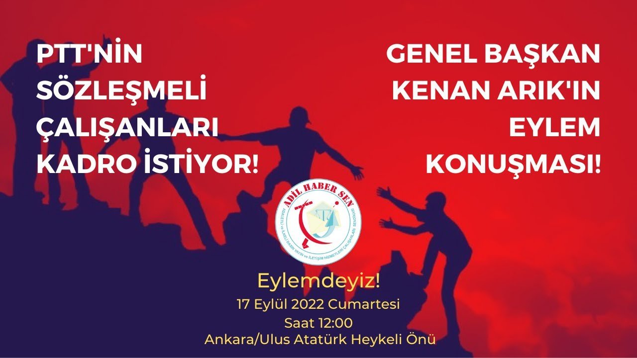 Ptt'nin Sözleşmeli Çalışanları Kadro İstiyor, Basın Açıklaması.