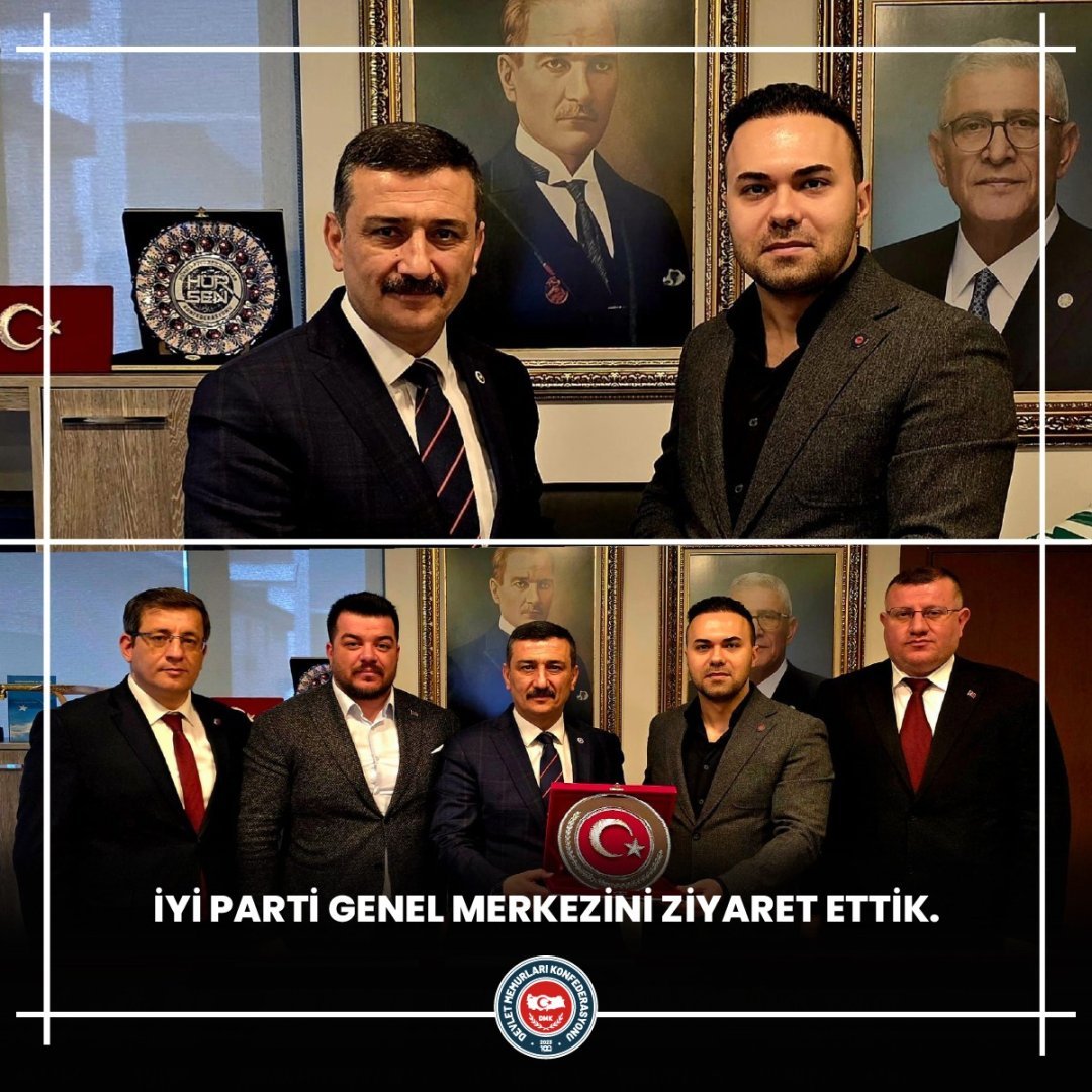 DEVLET MEMURLARI KONFEDERASYONU OLARAK, İYİ PARTİ, ZAFER PARTİSİ VE ANAHTAR PARTİ GENEL MERKEZİ'NE ZİYARETTE BULUNDUK.