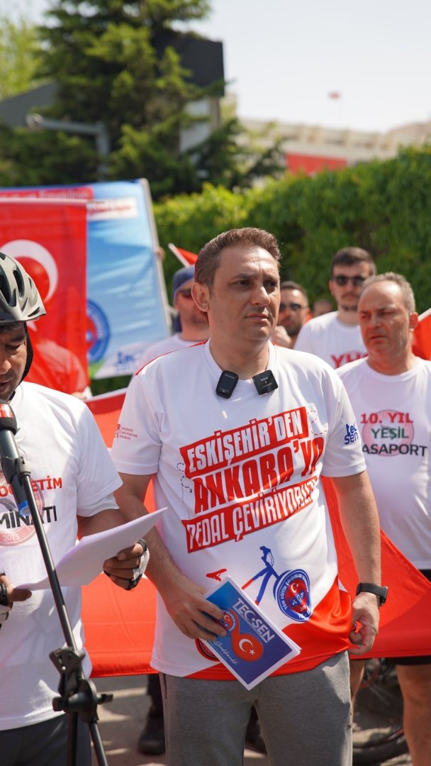 Teç-Sen ve Ünipersen Toplu Sözleşmeye Tepki Bisiklet Eylemi
