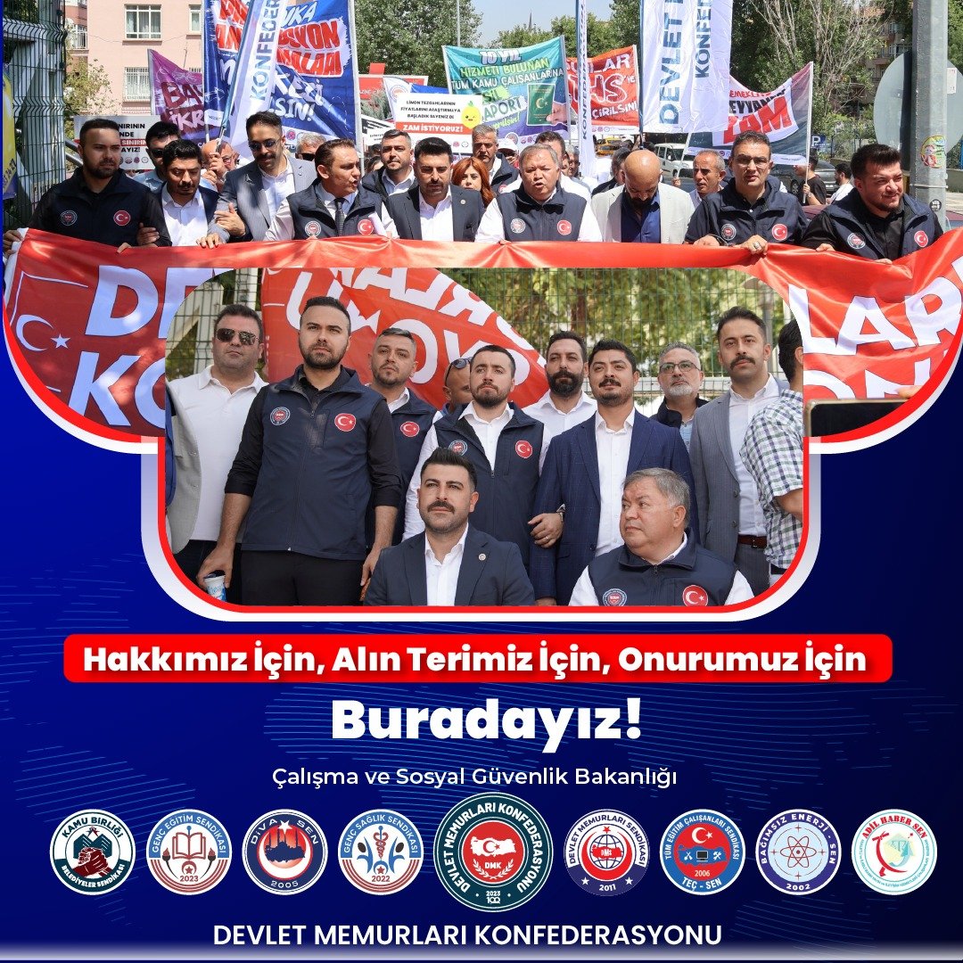 Devlet Memurları Konfederasyonu’ndan Bakanlık Önünde Eylem: “Hakkımız İçin Buradayız!”
