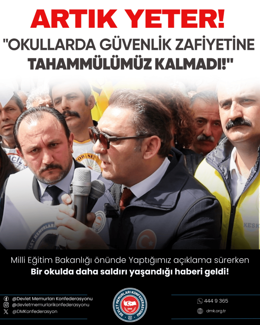 OKULLARDA GÜVENLİK ZAFİYETİNE TAHAMMÜLÜMÜZ KALMADI!